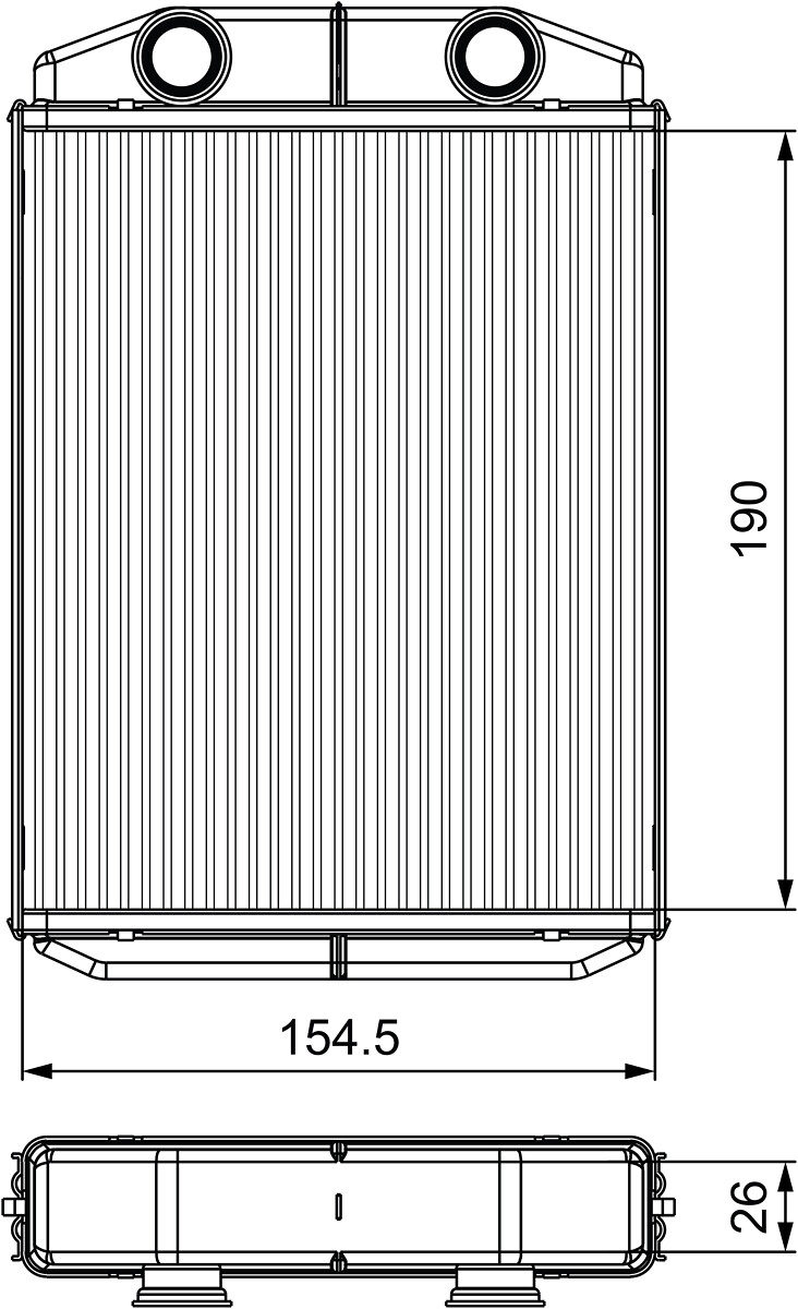 Wärmetauscher, Innenraumheizung - 811553 VALEO